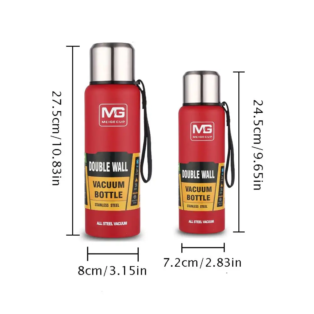 Уличная Изолированная бутылка портативный двухслойный термос большой емкости