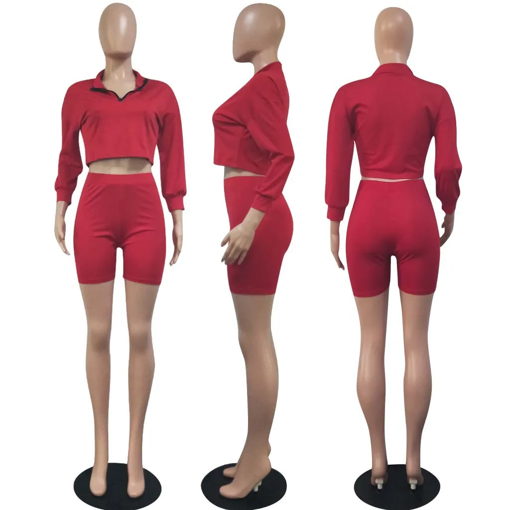 HAOYUAN сексуальный комплект из двух частей для женщин спортивный костюм летняя