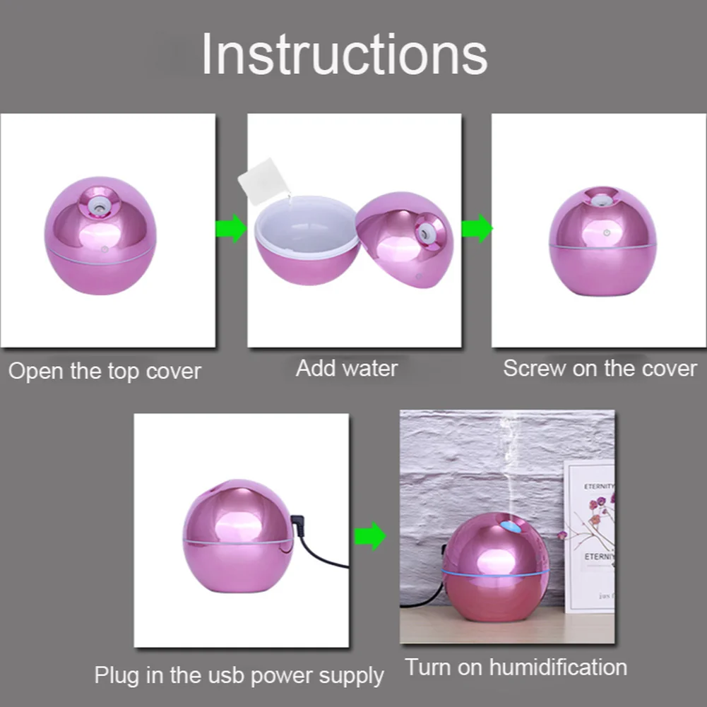 

USB Aroma Essential Oil Diffuser Ultrasonic Cool Mist Humidifier Air Purifier 7 Color Change LED Night Light for Office Home