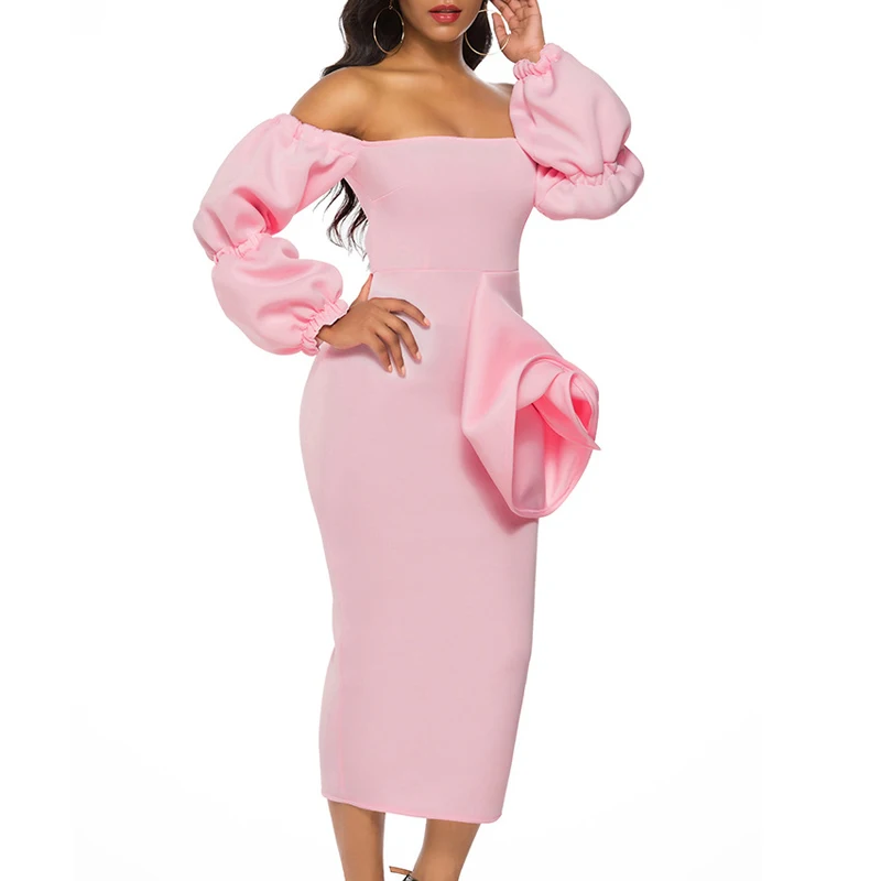 OTEN вечерние платья для женщин сексуальное с открытыми плечами баской