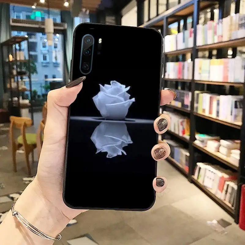 

White Rose Phone Case Funda For Huawei P9 P10 P20 P30 Lite 2016 2017 2019 plus pro P smart