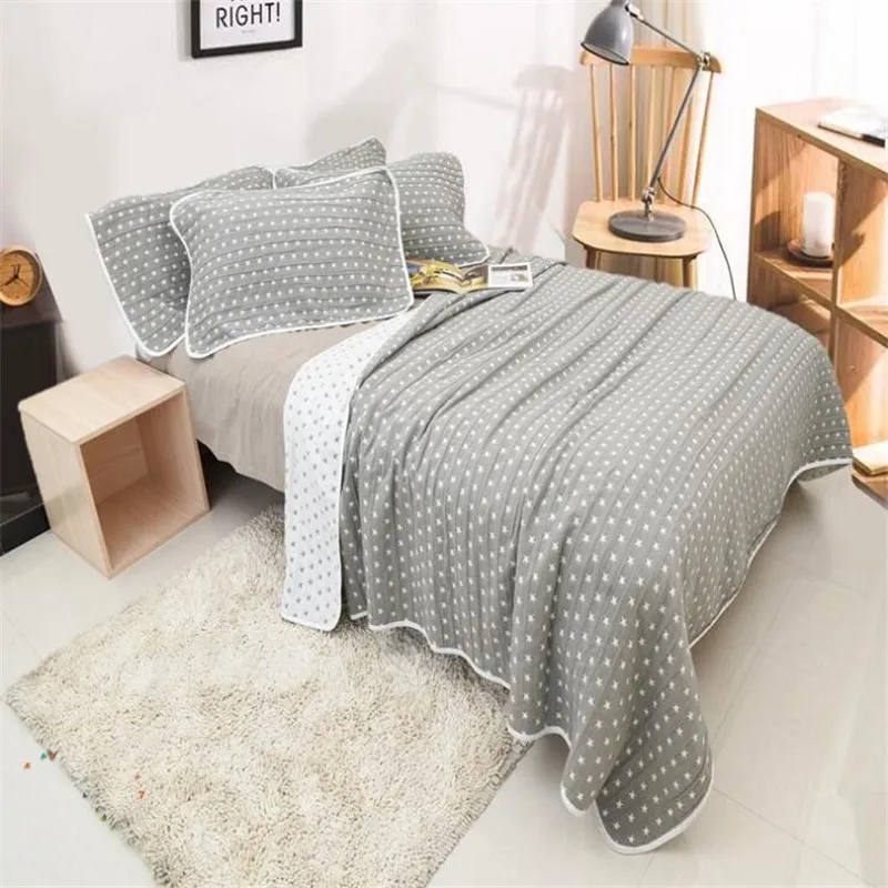 Трехъярусное летнее крутое одеяло Сетчатое полотенце со звездами