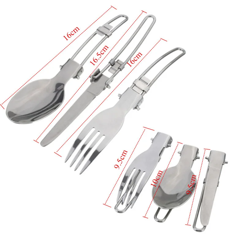 

Camping Cookware Set Outdoor Frying Pan Camping Equipment Travel Dinner Set Kettle Pot Utensils Hiking Picnic Tableware Fork