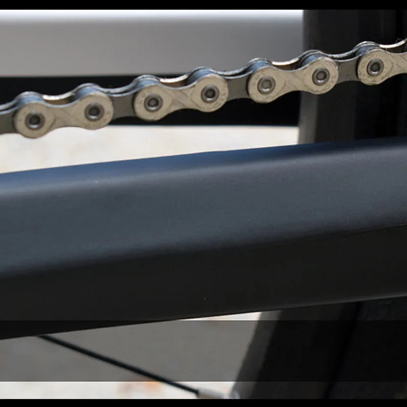 Матовая черная наклейка на велосипед защитная пленка с имитацией углеродного