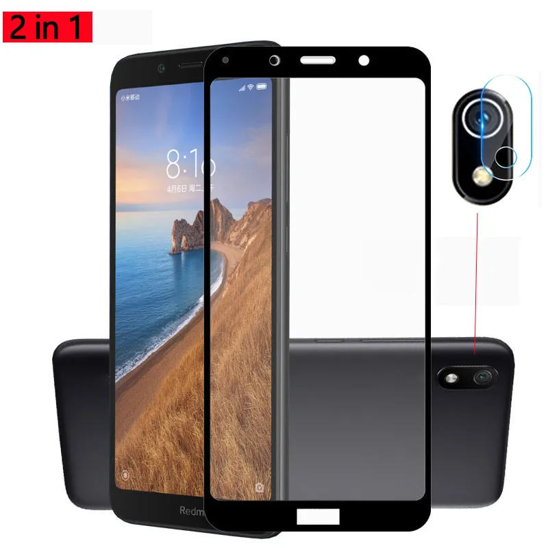 2 в 1 закаленное стекло для Xiaomi Redmi 7a защита экрана xiomi 6 7 6a Redmi7a red mi a redmi6a пленка