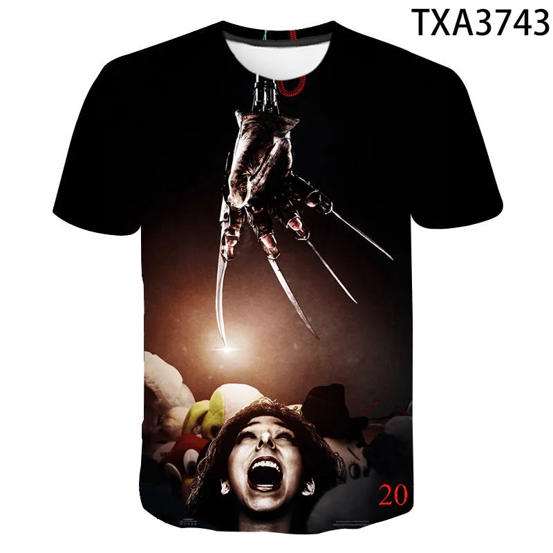

Summer Freddy Krueger Jason And Michael Myers Halloween 3D Men Women Children T shirt Terror Short Sleeve Tops Cool Tees Clothes