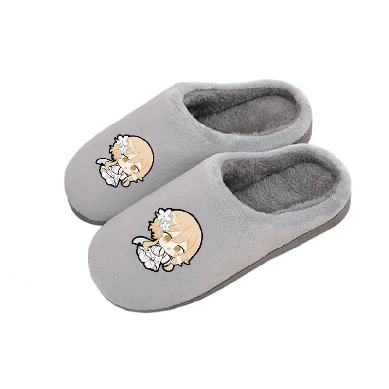 

Winter Home Slippers Genshin Impact Men Women Slippers Japanese Anime Cartoon Slipper