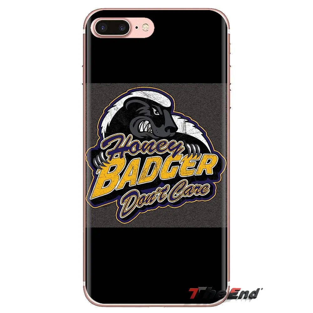For iPod Touch Apple iPhone 4 4S 5 5S SE 5C 6 6S 7 8 X XR XS Plus MAX Soft Transparent Cases Covers Cartoon Honey badger Fashion |