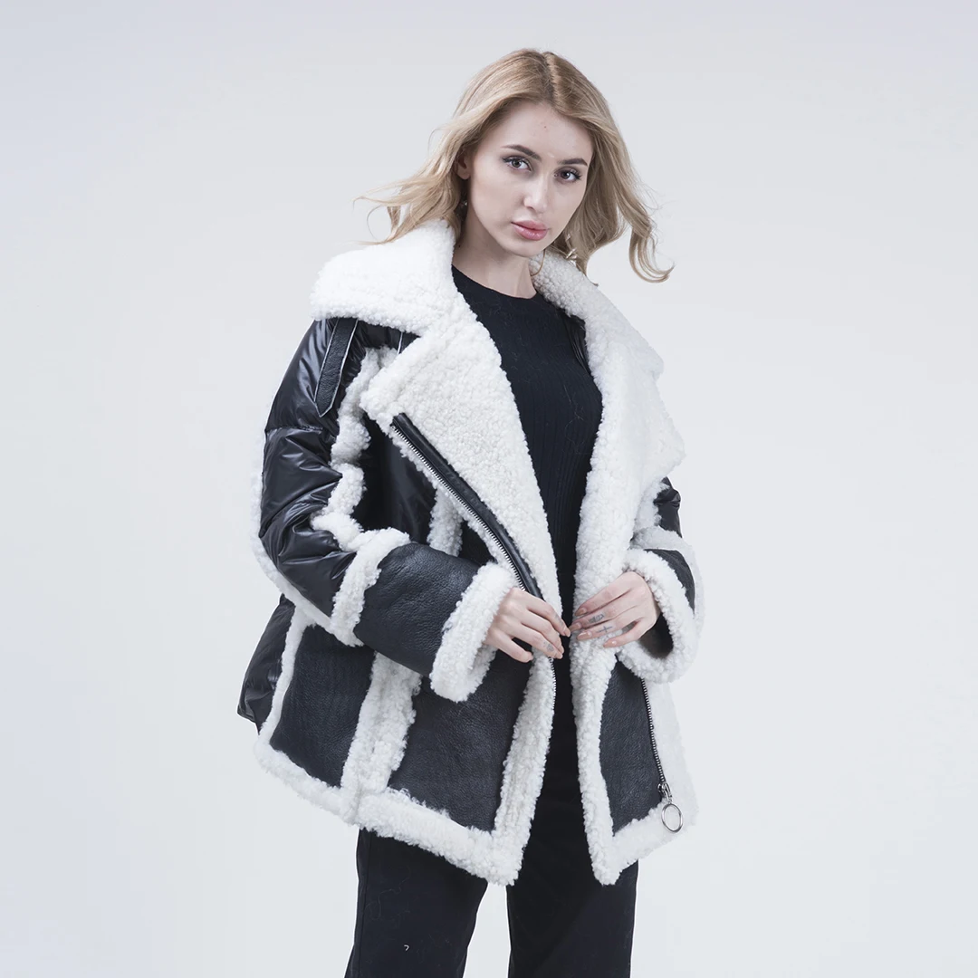 women down jacket real Motorcycle models coat winter duck feather thick warm | Женская одежда