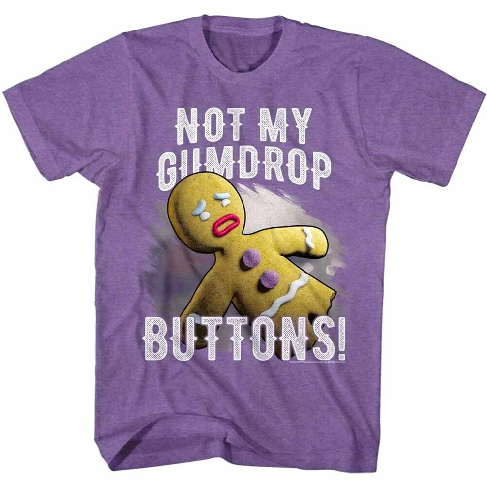 Шрек Имбирный пряник Мужская футболка не мой Gumdrop кнопки Бесплатная доставка