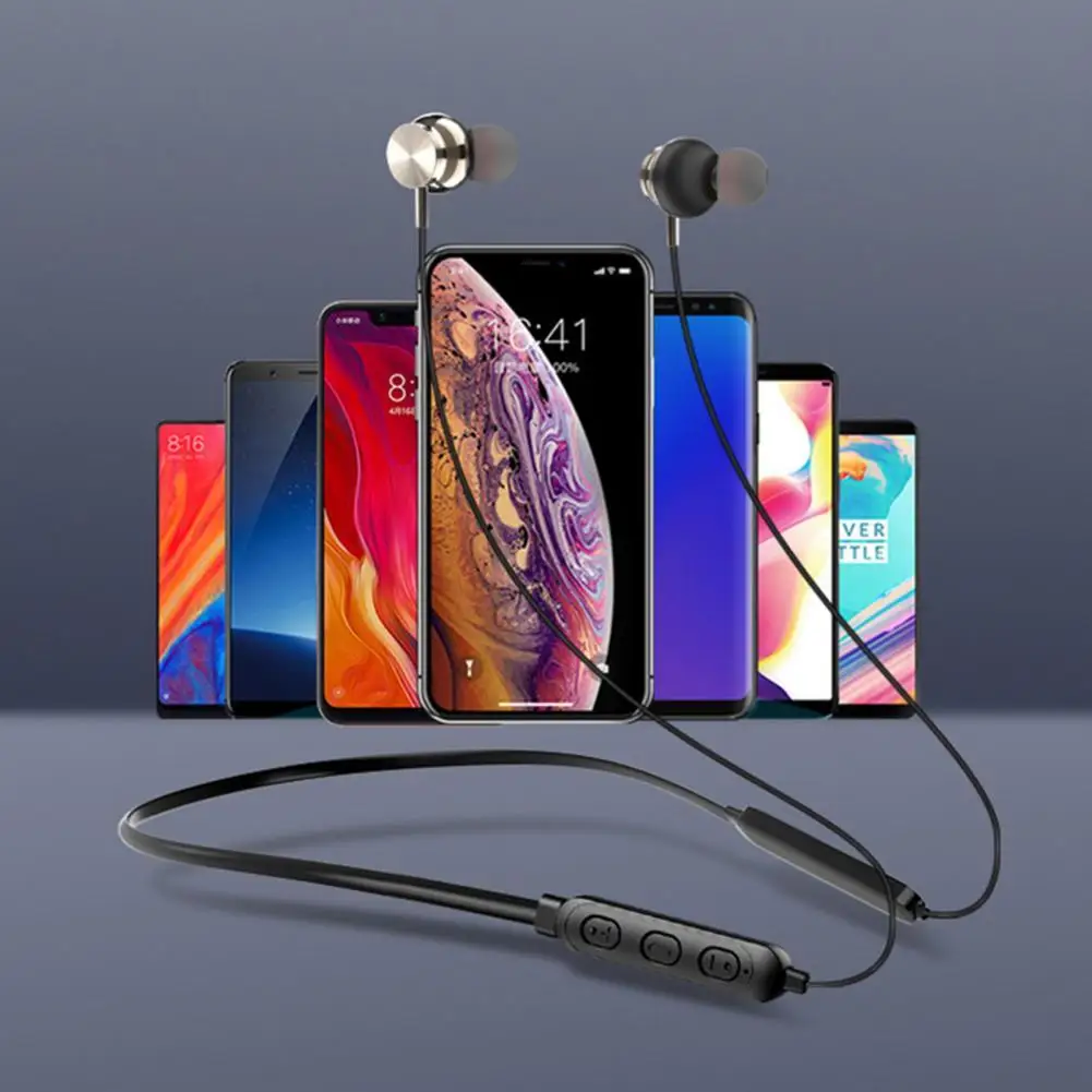 Универсальная беспроводная Магнитная Спортивная Bluetooth-гарнитура B12 для Samsung Huawei