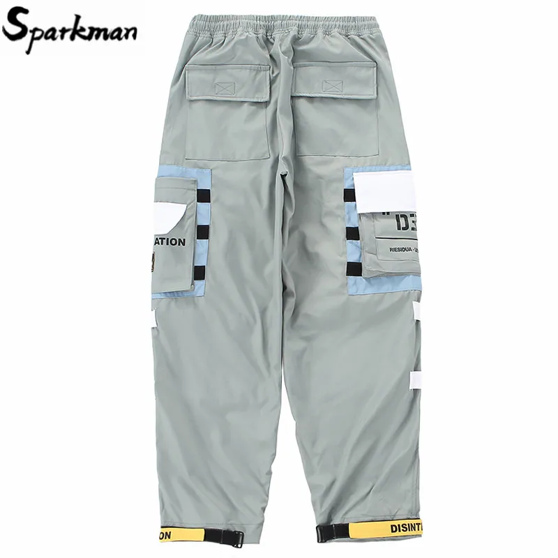 2019 брюки Харадзюку штаны для уличного бега мужские хип карго Брюки карманы