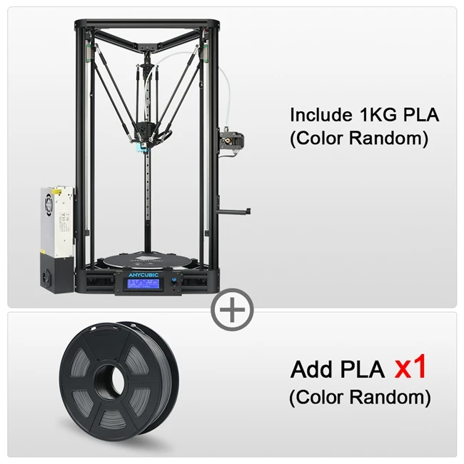 ANYCUBIC Kossel 3d Принтер шкив линейный плюс половина собранного большого размера 3D печати модуль автоматического выравнивания дешевые impresora 3d - Цвет: Kossel Add 1KG
