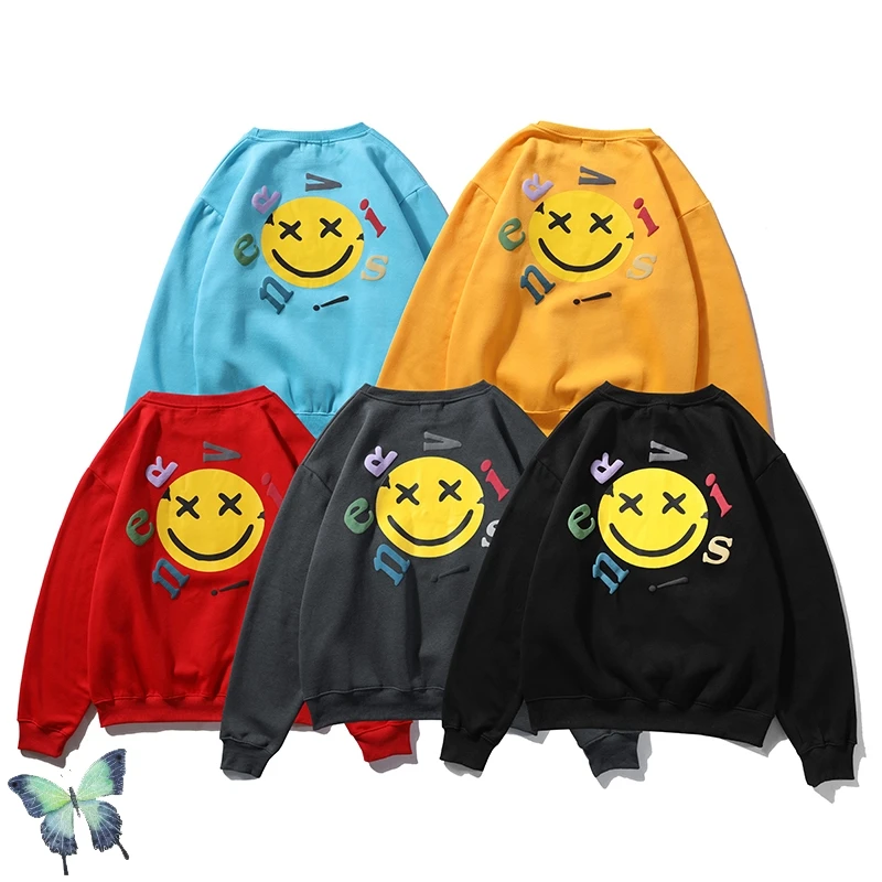 

Autumn Winter CPFM XYZ Smiley Foam Hoody Men Women Fashion Casual Sweatshirt CPFM XYZ High Quality Cotton Fleece Hoodie