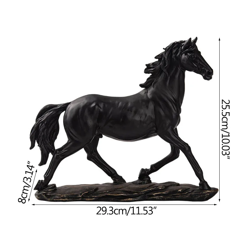

Vintage Horse Sculpture Creative Design Figurine Crafts Statue Ornament Home Decoration Accessories Birhtday Business Gift