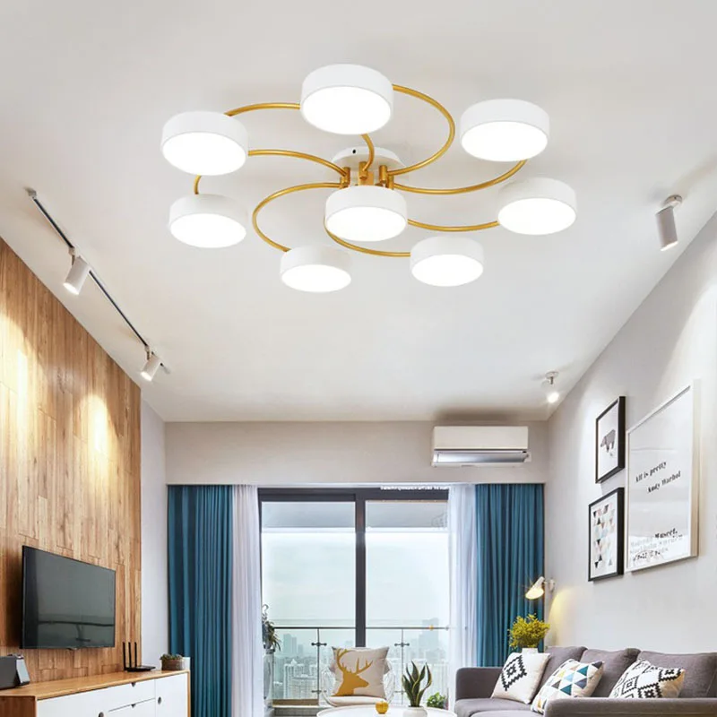 

Manufacturers Direct Selling Modern Minimalist Macaron Elbow-LED Ceiling Lamp Restaurant Living Room Bedroom LED Ceiling Lamp
