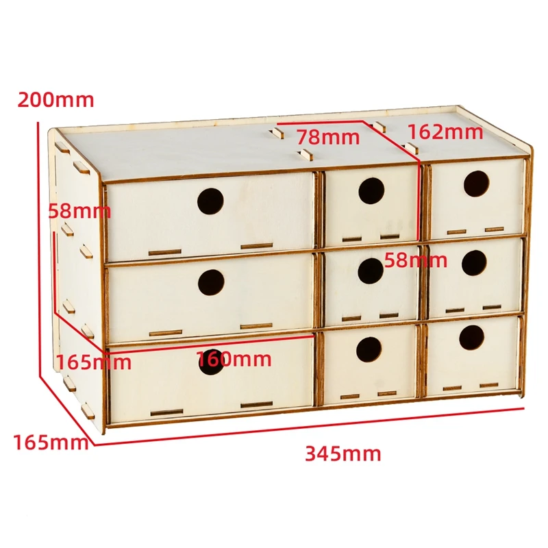 

Diy Wooden Toolbox Building Kit Perfect for Tools File,Pin,Glue,Sandpaper,Clamp,Pencil,Ruler and Protractor