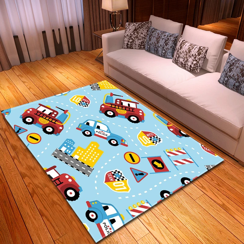 Мультяшный игрушечный автомобиль игровой коврик декоративный ковер для детской