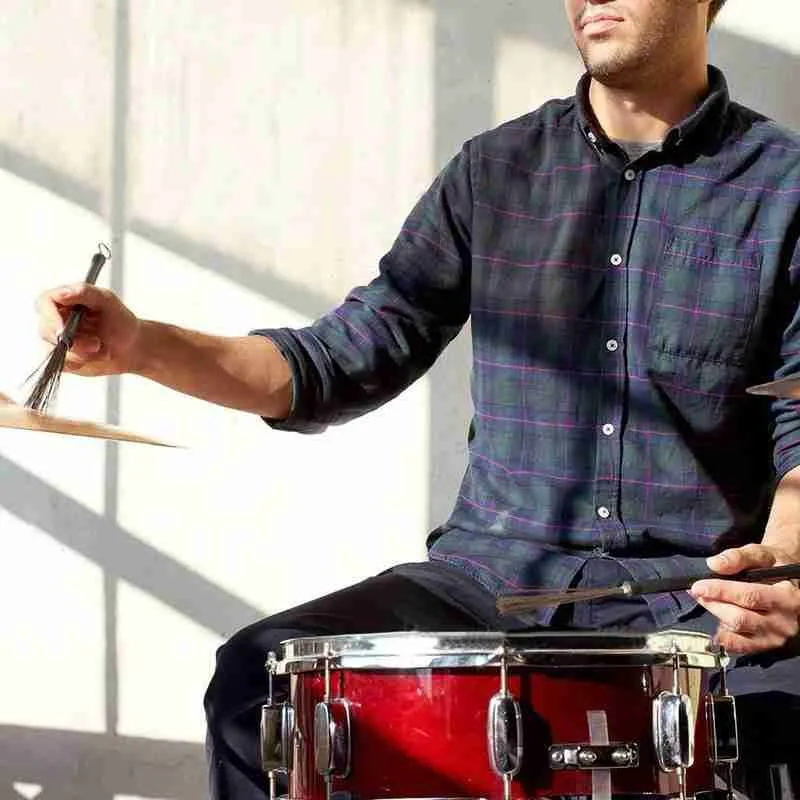 1 шт. барабанные палочки щетка выдвижные металлическая проволока для барабана