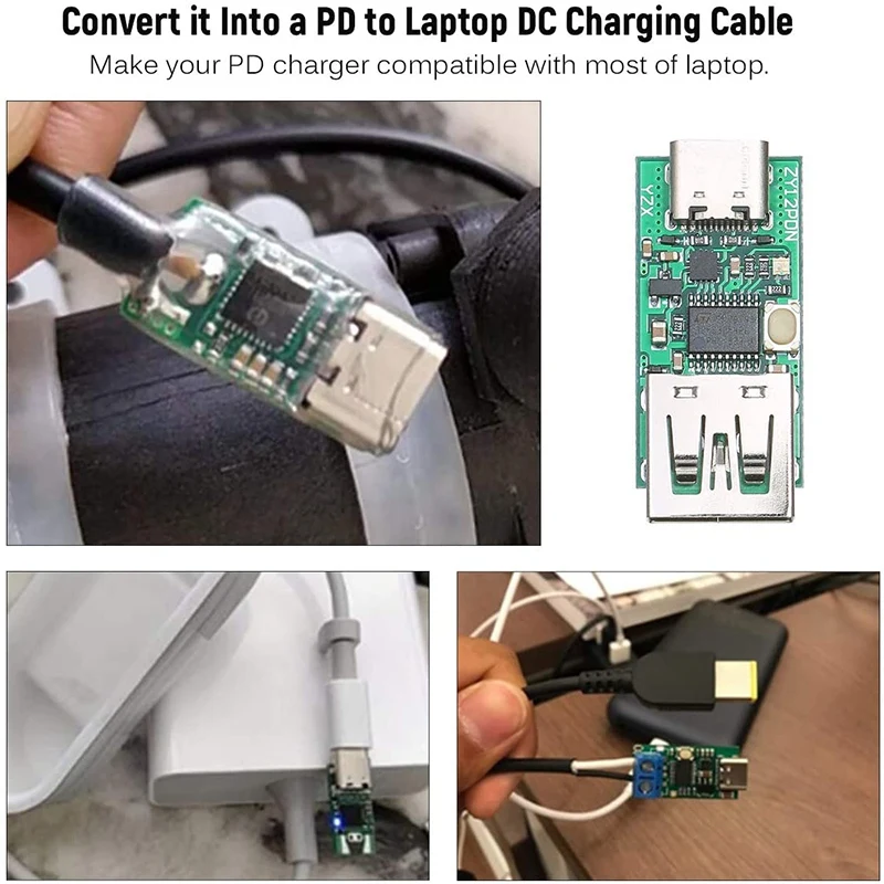 USB C PD2.0/3 0 в DC преобразователь модуль питания декодирование Быстрая зарядка