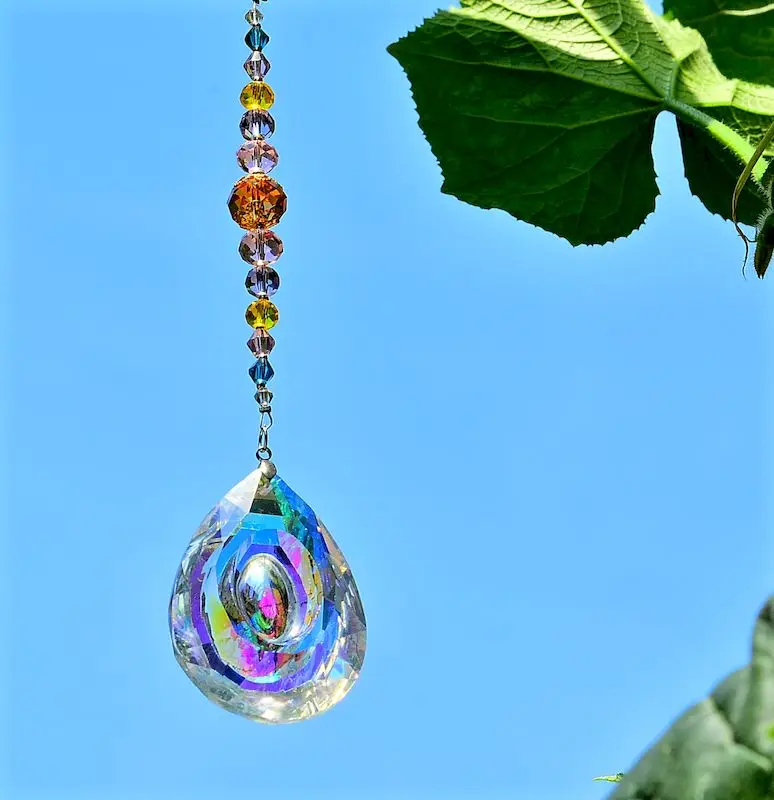 

KN rainbow gorgeous hanging crystal suncather rainbow crystal prisms car charm home garden deco housewarming wedding gifts adorn