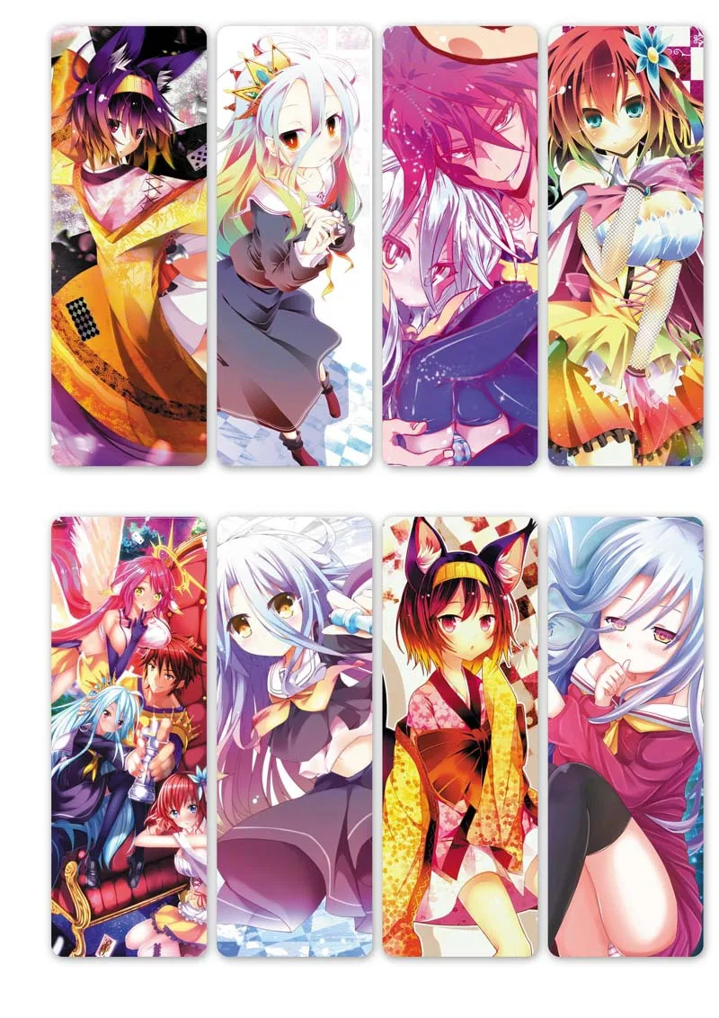 10 компл./лот Аниме игры без жизни закладки для книг Широ Джибриль идзуна хацусэ