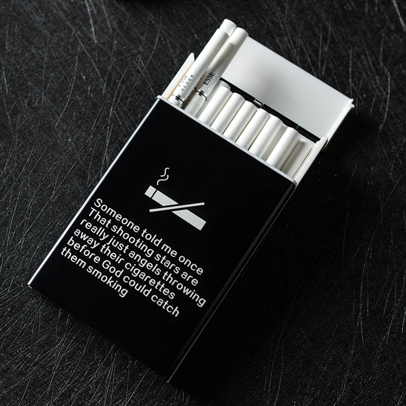 Женский футляр для сигарет чехол цитаты подарок женщин тонкий 20 Sticks алюминиевый