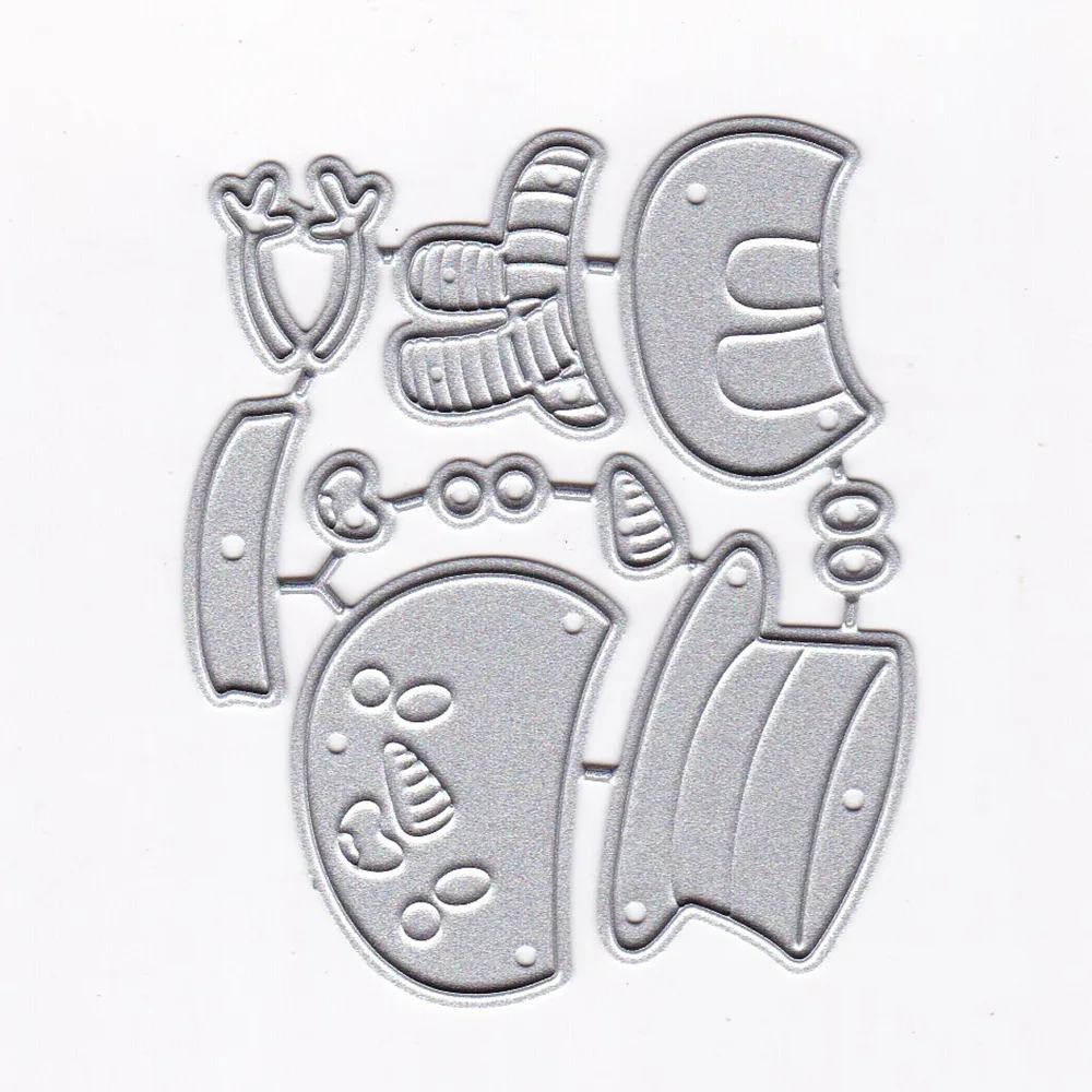 Детский Снеговик металлические режущие штампы для скрапбукинга DIY Изготовление