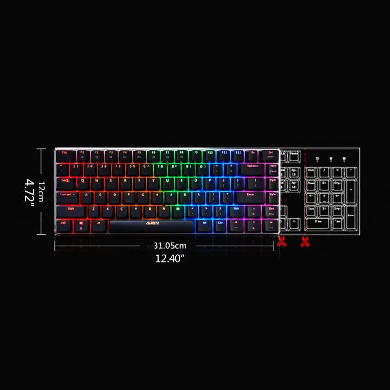 

Ajazz AK33 82 Keys Mechanical Keyboard Russian/English Layout Gaming Keyboard R9JA