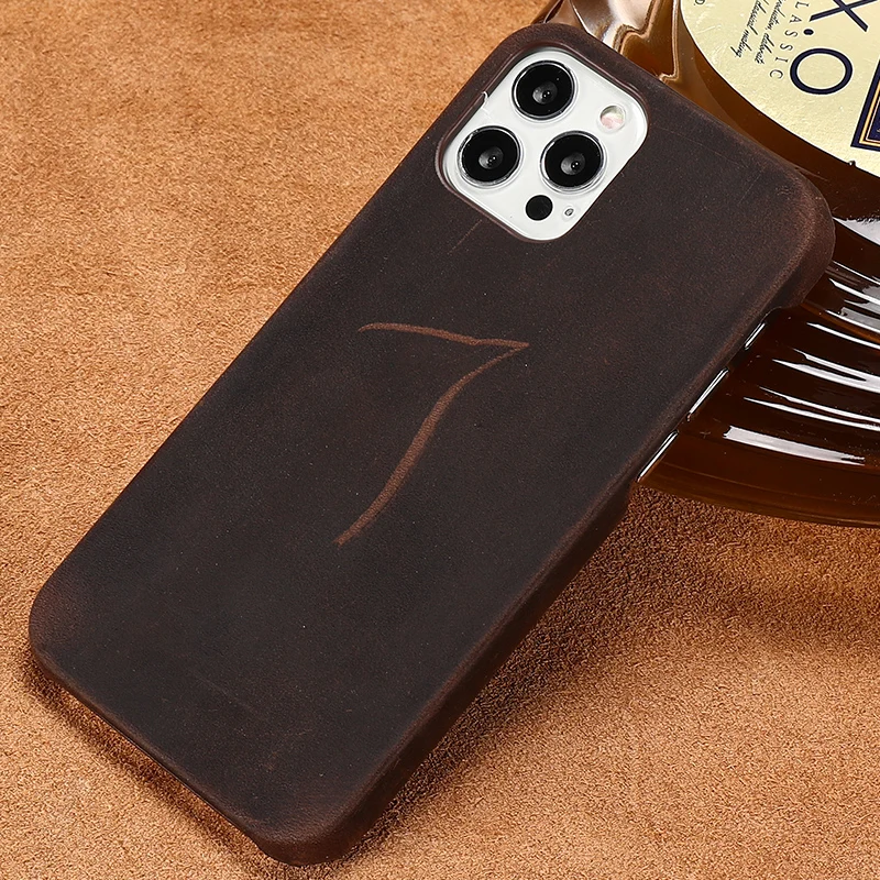 

Genuine PULL-UP Leather Case for iPhone 12 Pro Max 12 Mini 11 Pro Max X XR XS MAX 6 6s 7 8 Plus 5 5S SE 2020 Crazy Horse Cover