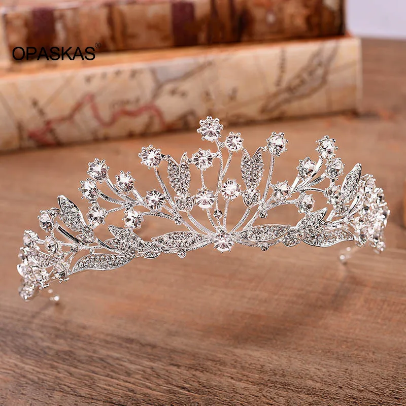 

Wedding Hair Accessories Jewelry Retro Stunning Crystal Leaf Plant Gift Crown Fashion Tiaras Party Prom Perform Hair Decorations