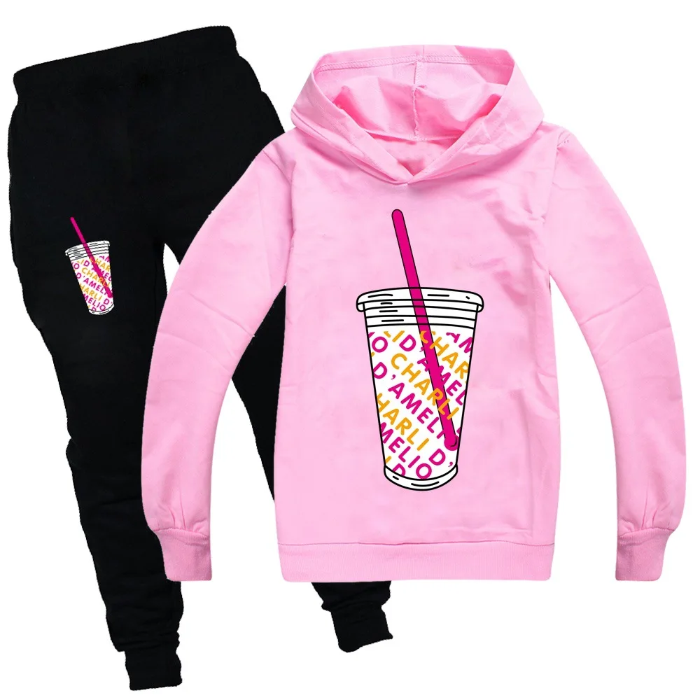 New Kids Hype House Costume for girls Boys Christmas Clothing Long Sleeve Children Sport Suits Hoodies Tops T-shirt +Pants Sets |