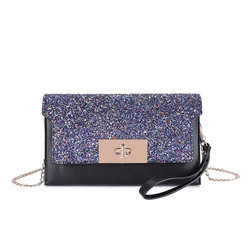 Женский кошелек модная блестящая сумка на плечо с украшениями маленький для