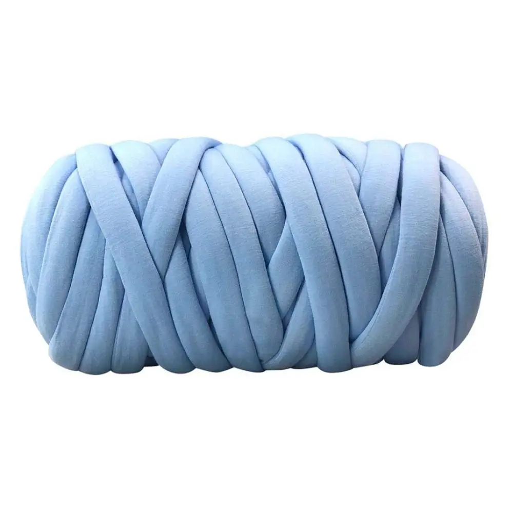 blue 1000 г супер толстая пряжа, хлопок, труба, пряжа из мериносовой шерсти, альтернатива, сделай сам, объемное ручное вязание, пряжа для ручного вязания - Цвет: blue