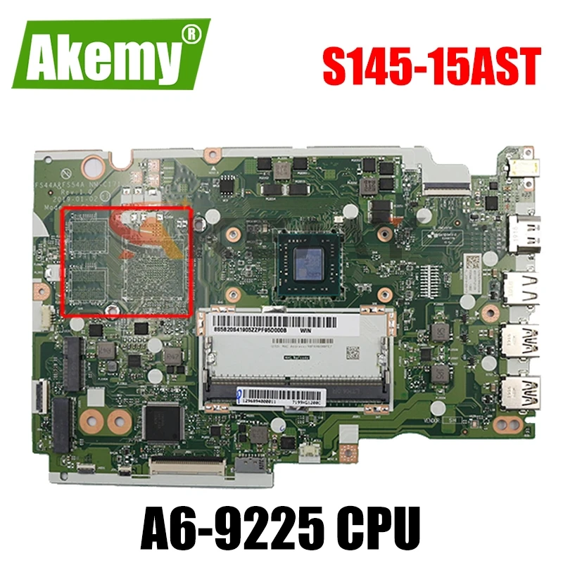 Kaufen Für Lenovo IdeaPad S145-15AST Laptop Motherboard NM-C171 Motherboard CPU A6-9225 UMA PELZ 5B20S4190 5 100% Test Arbeit Mainboard