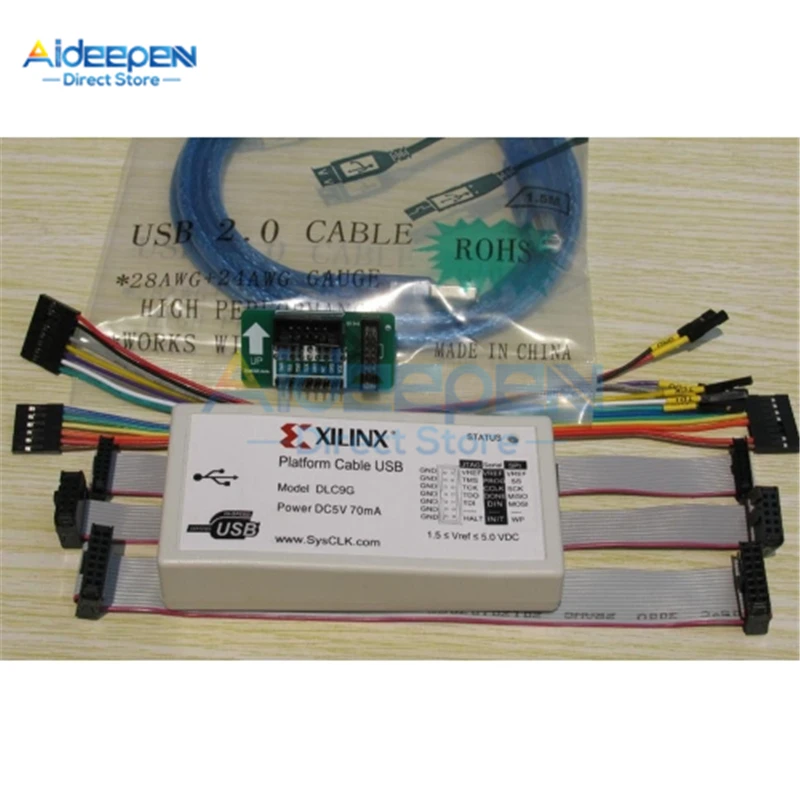 1 комплект кабелей XILINX для платформы USB FPGA CPLD JTAG SPI загрузка программист с кабелем