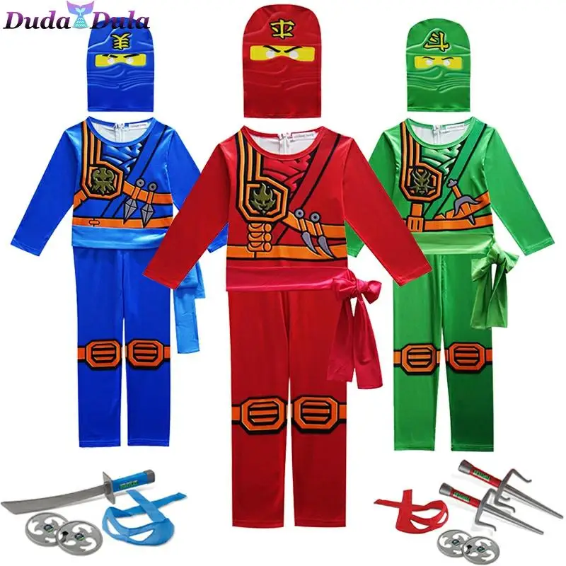 LEGO Ninjago костюм для детей с рисунком из аниме Косплэй вечерние карнавальный