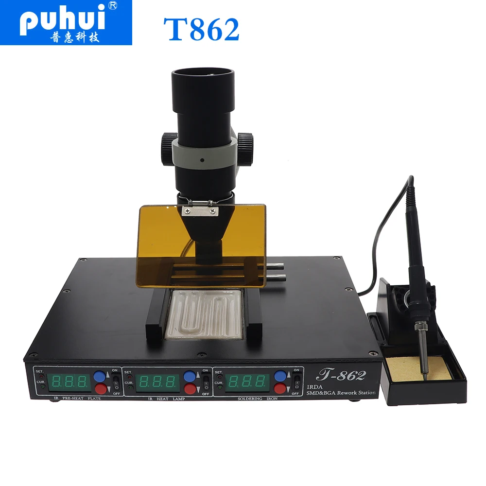 Паяльная станция PUHUI T862 IRDA наладочная Bga BGA SMD SMT|Электрические паяльники| |