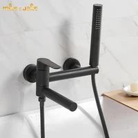Bathroom Shower faucet bathroom hot and cold black bathtub faucet bath shower mixer shower water mixer tap black bathroom shower
