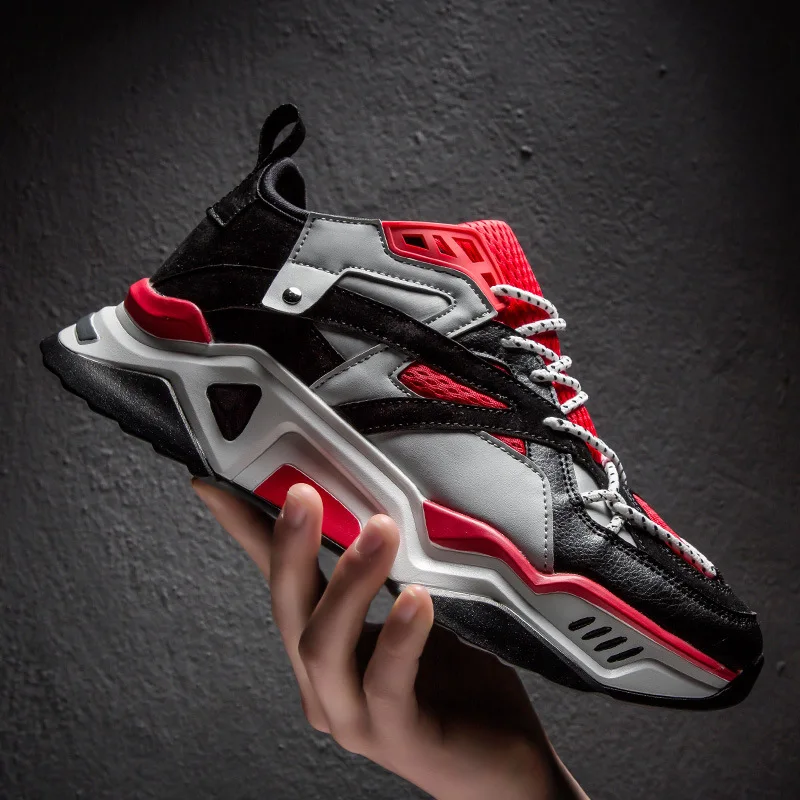 Кроссовки мужские цветные на шнуровке дышащие удобные Повседневная модная