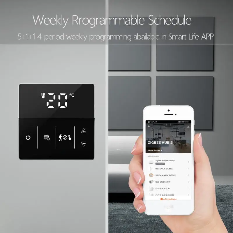 

Smart Wifi Thermostat Temperature Controller Water Electric Hot Floor Heating Water Gas Boiler Works With Echo Google Home Tuya