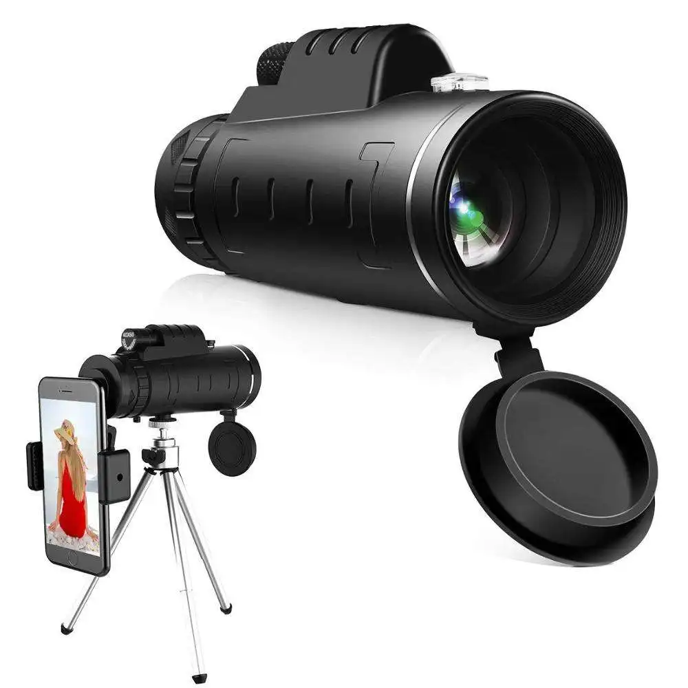 

webcam 40x60 Zoom Monocular Mobile Phone HD Telescope Telephoto Camera Lens with Quick Smartphone Holder and Tripod