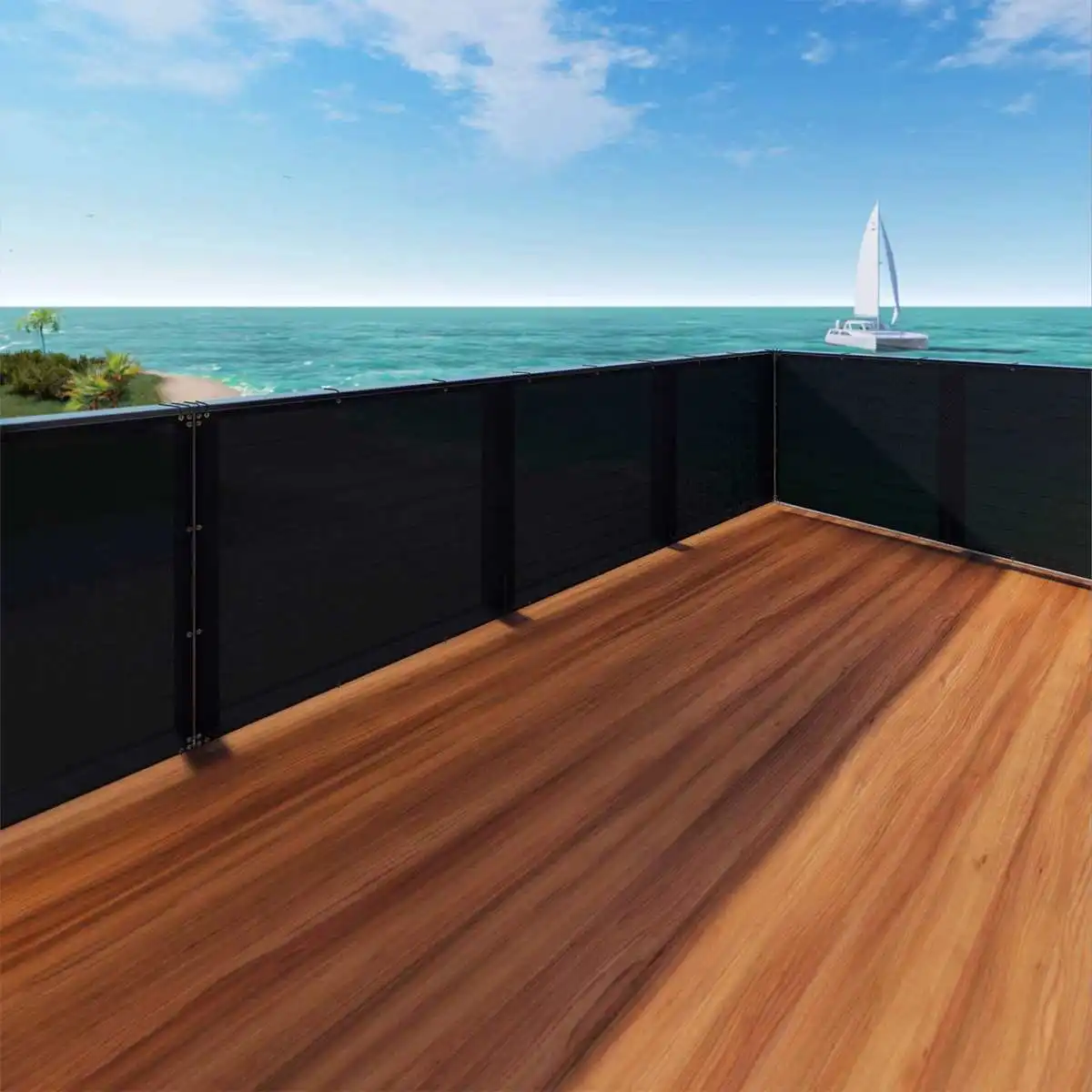 Уличное солнцезащитное ограждение прочная сетчатая сетка для защиты от солнца 15