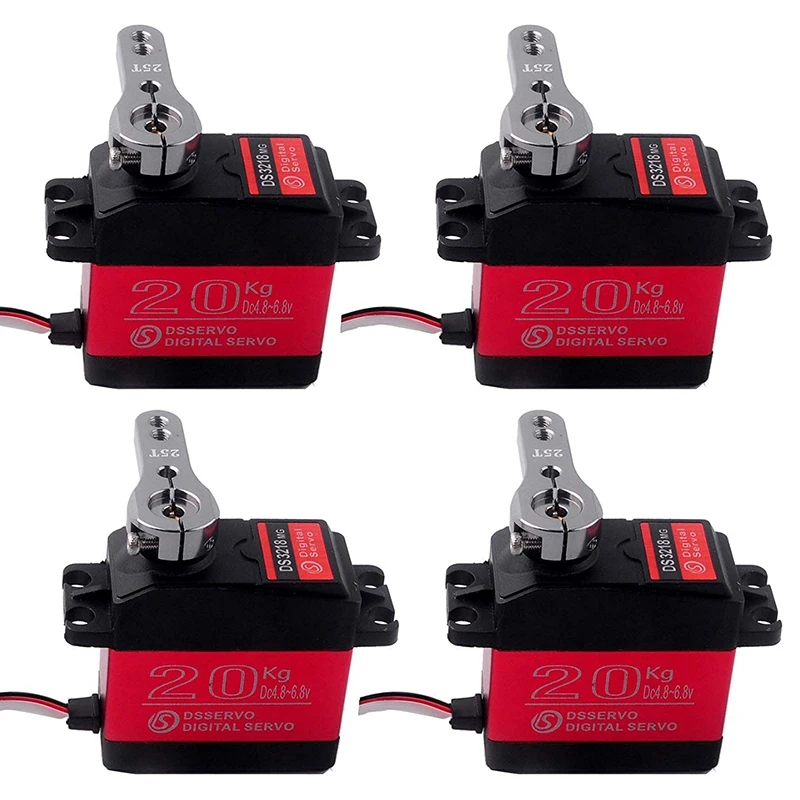 

DS3218 сервопривод 20 кг полностью Металлическая Шестерня 25T сервопривод цифровой сервопривод водонепроницаемый механический рычаг фитинги ...