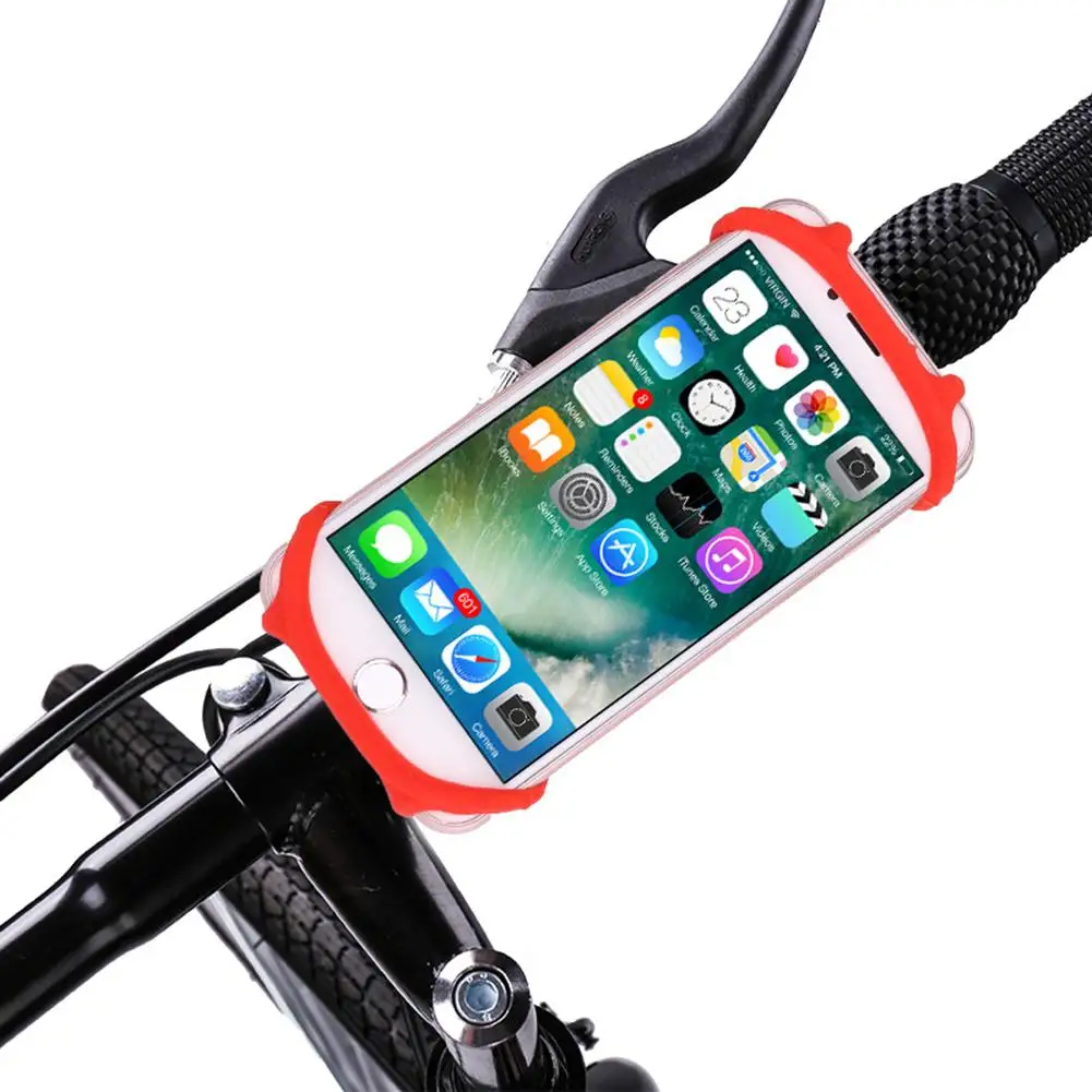 

Silicone Bicycle Bike Mobile Phone Support Mountain Bike Navigation Shockproof Phone Holder Stand