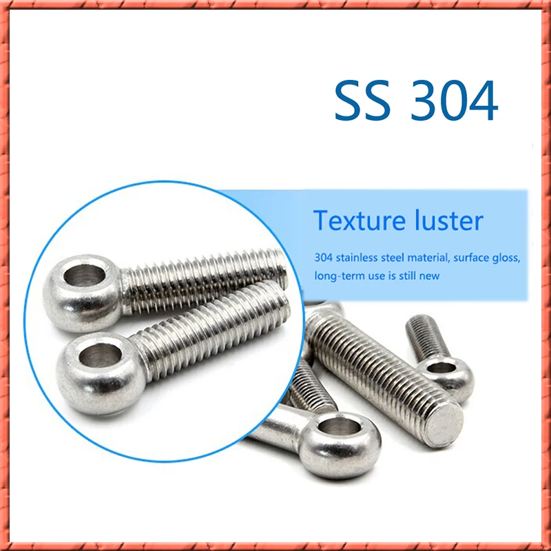 10-20 шт./лот болт из нержавеющей стали с узлом овечьим глазом винт кольцом для глаз