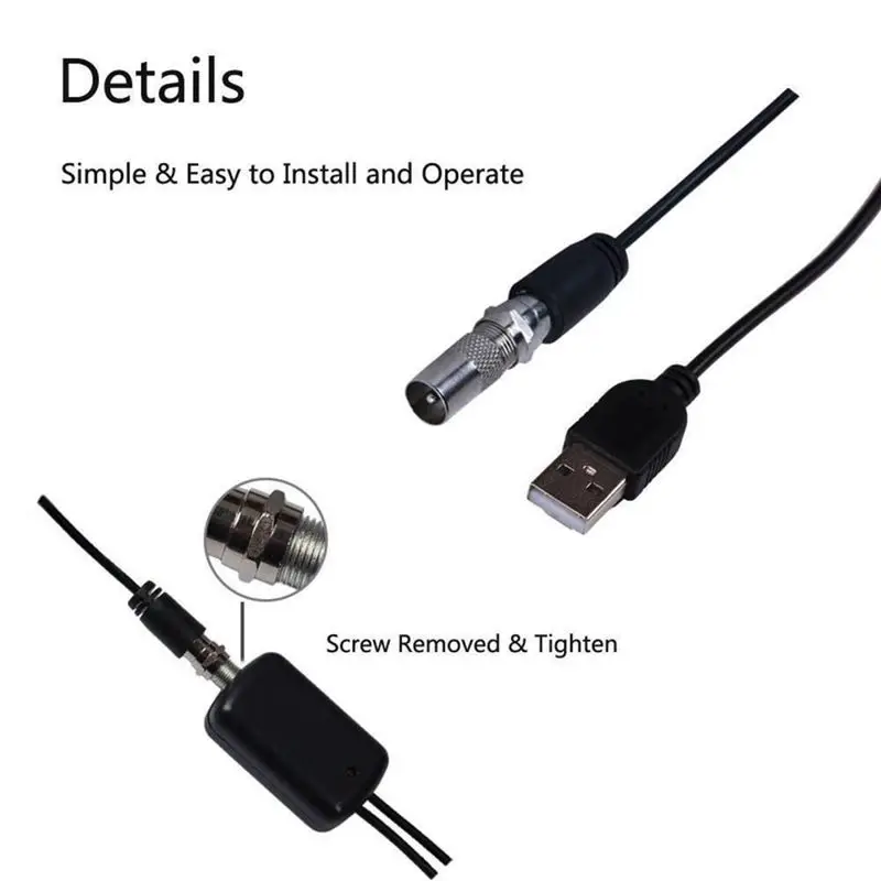 ТВ антенна цифровая HD усиленная поддержка диапазона 50 миль 4K 1080P внутренняя с