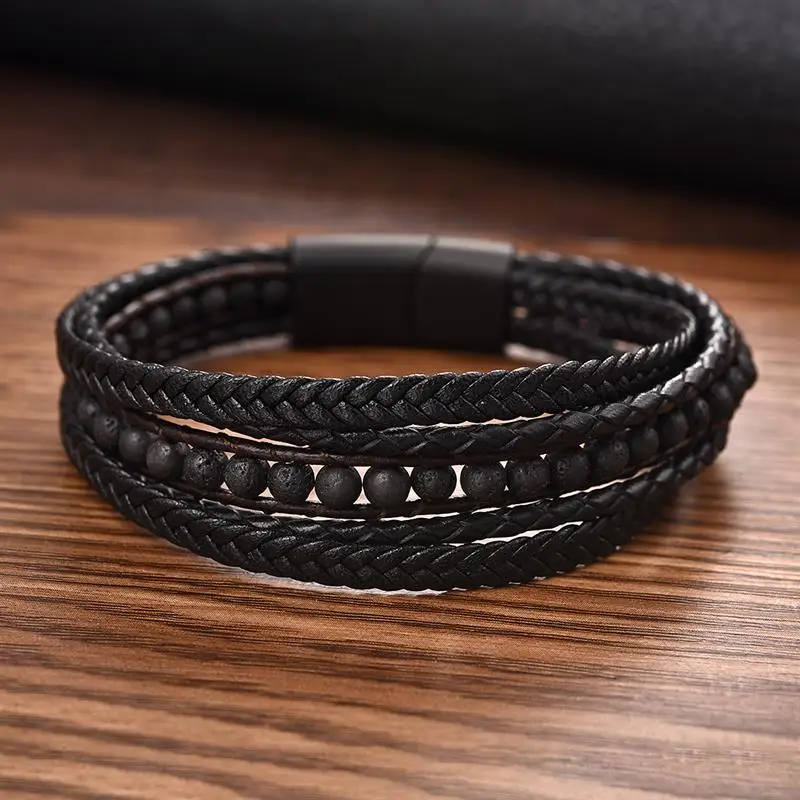 Браслет ручной работы из натурального камня мужской разноцветный браслет