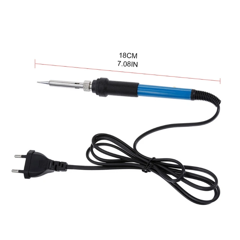 

2021 NEW 60W 220-240V adjustable temperature electric soldering iron set welding toolbox