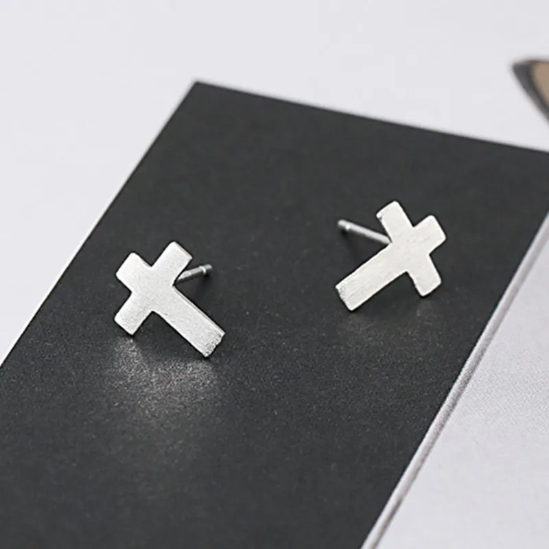 925 пробы серебряные серьги в виде креста индивидуальный подарок для девушек